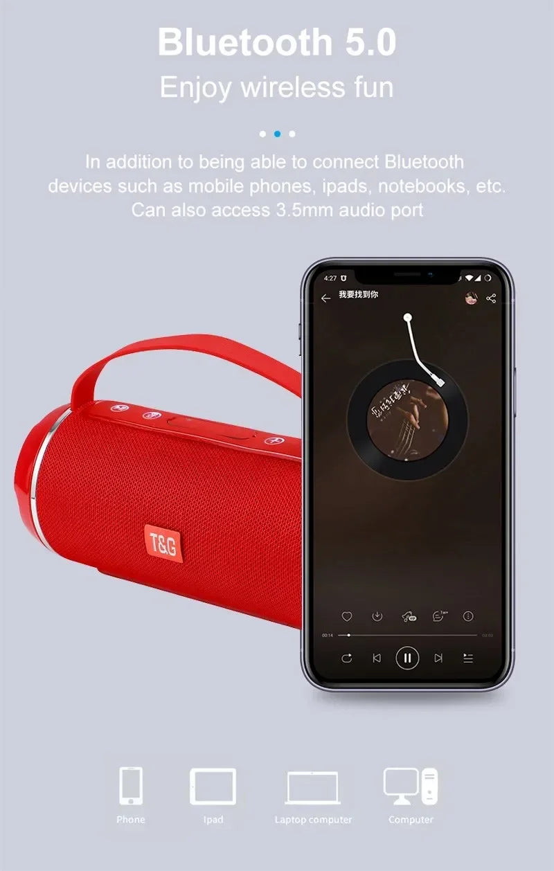 New Bluetooth Speaker TWS Wireless Powerful Box Portable Outdoor Speakers Waterproof Subwoofer 3D Stereo Sound HandsFree Call