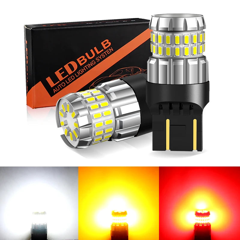 2pcs For JEEP Compass 2011 2012 2013 2014 2015 2016 2017-2019 LED Reverse Light Blub Backup Lamp W21W 7440 T20 Canbus No Error