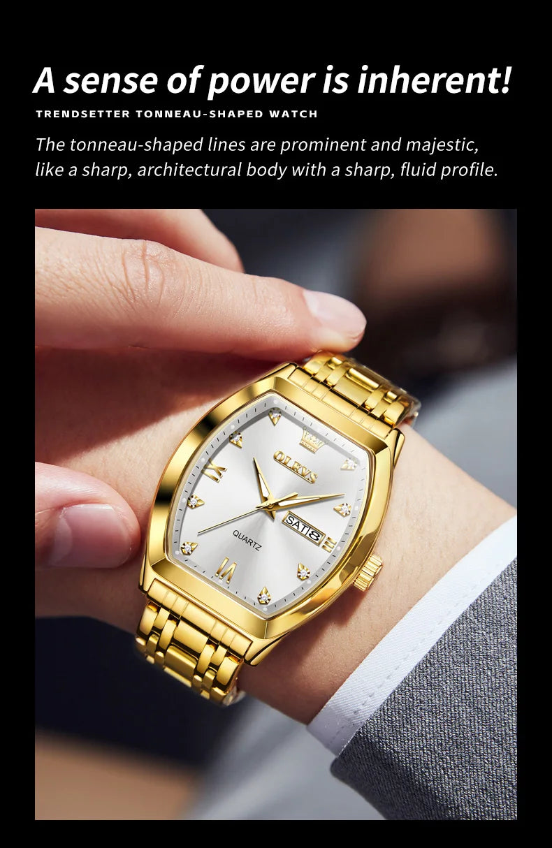 Luxury 🔥🔥 OLEVS 5528 Mens Watch Original Brand Business Quartz Watch Waterproof Luminous Watch For Man