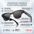 AI Smart Glasses 800W HD Camera Real-Time Translation Voice Assistant Bluetooth Wearable 2GB RAM 300MAH Smart Glasses Men Women
