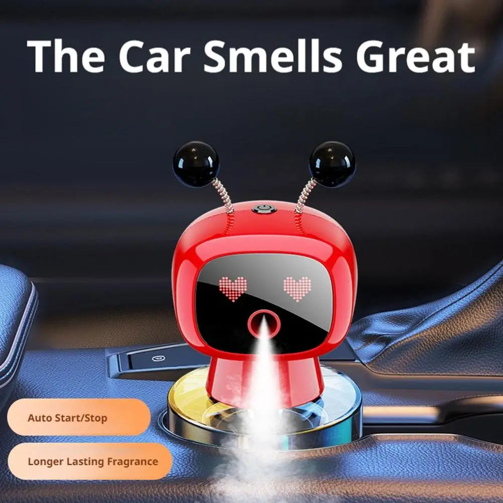AI Smart Car Air Freshener Rechargeable Adjustable Cute Robot Smart Aromatherapy Diffuser Gift Car Accessories Interior