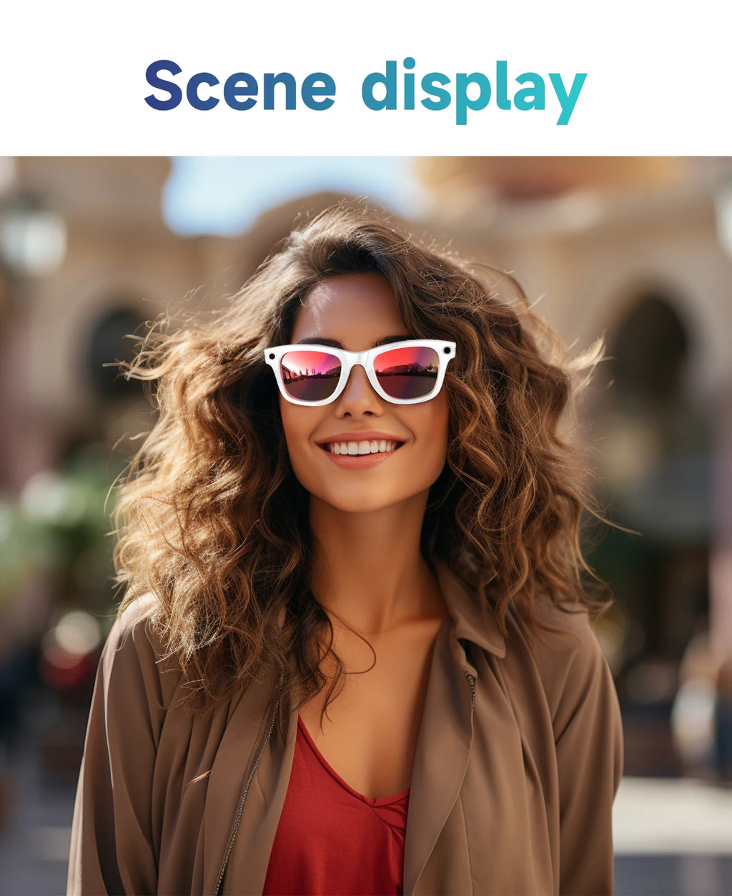 AI Smart Glasses 800W Anti Shake Camera Video Recording Languages Translation Sunglasses For Man Woman Bluetooth Call Music Play