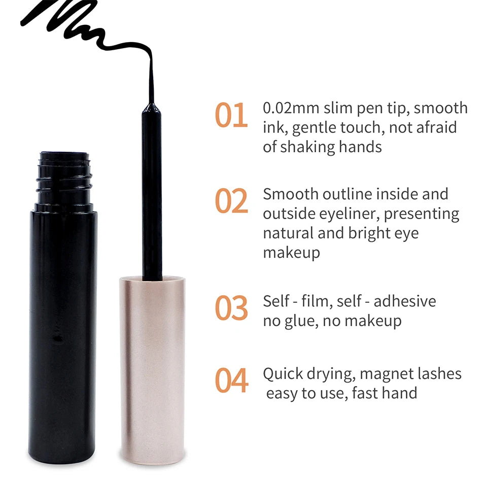 REDSIREN Natural Magnetic Lashes Makeup 1/5Pairs Reusable Magnetic  Eyelashes and Eyeliner Kit