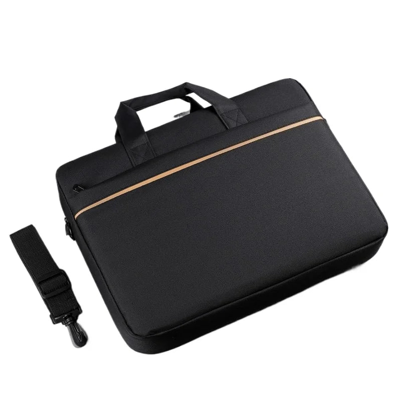 16-inch laptop bag, lightweight handbag with front pocket, can hold power adapter, mouse, spacious, large-capacity business brie
