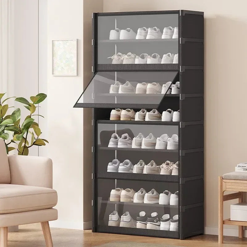 Transparent Multilayer Dustproof Shoe Cabinet Small Space Storage Rack Spacious Organizer Shelf Home Shoe Tidy Storage Solution