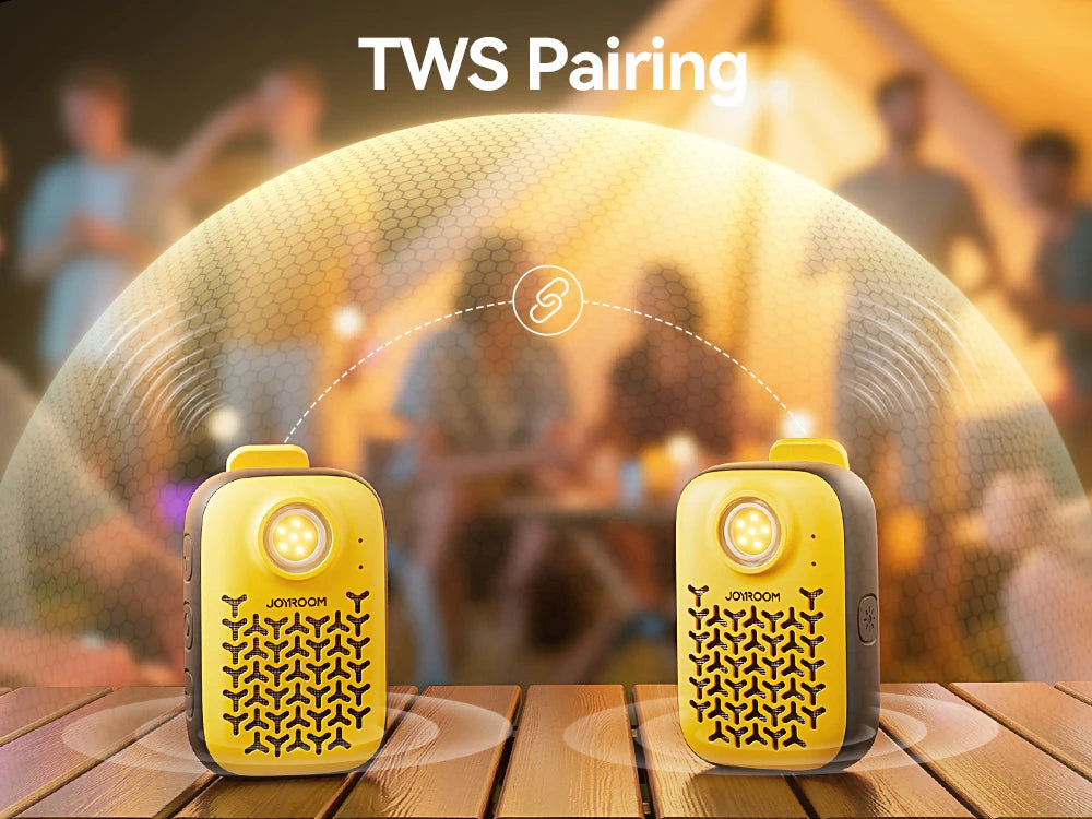 Joyroom Wearable Bluetooth 5.4 Speakers,IP67 Waterproof,Clip-On Portable Small Personal Speaker/Clean Sound/Stereo Pair/Wireless
