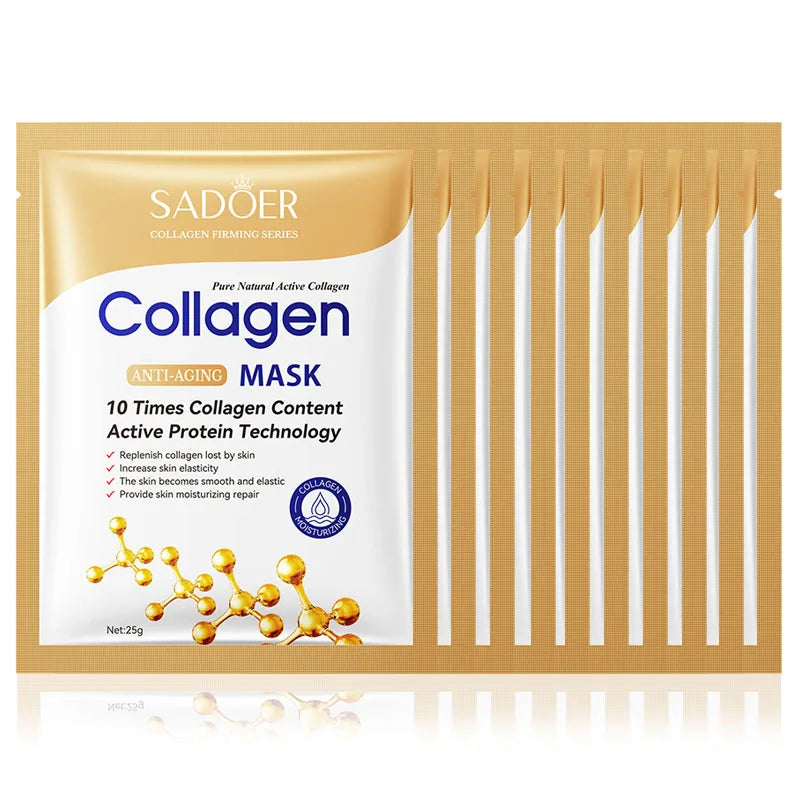 10pcs Anti-wrinkle Collagen Face Mask Moisturizing Anti-aging Wrinkle Whitenting skincare Face Sheet Mask Facial Masks Skin Care