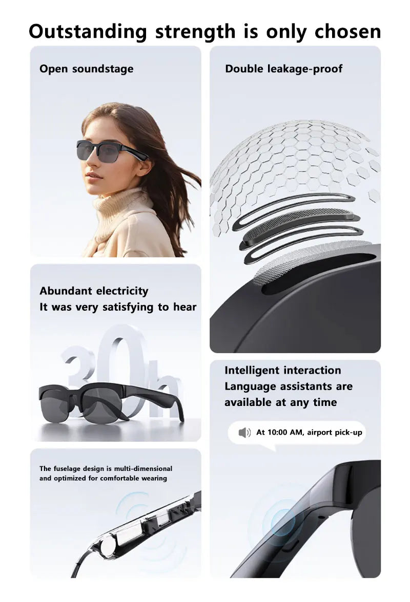 OnePlus AI Smart Glasses AI Translation HD Hands-Free Calling AI Chat Logging Music Playback 8K Smart Sunglasses