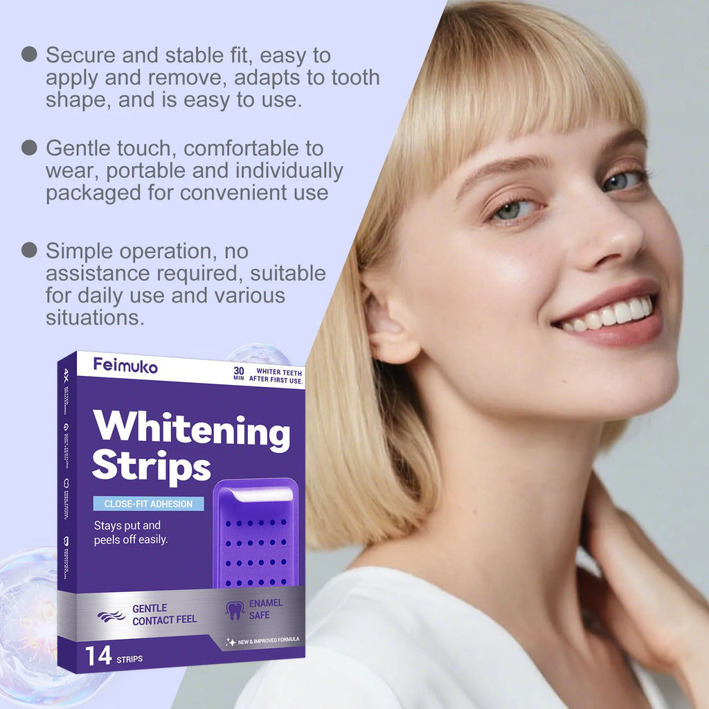 Purple Teeth Whitning Strips Oral Hygiene Mint FreshTooth Brightening Patches