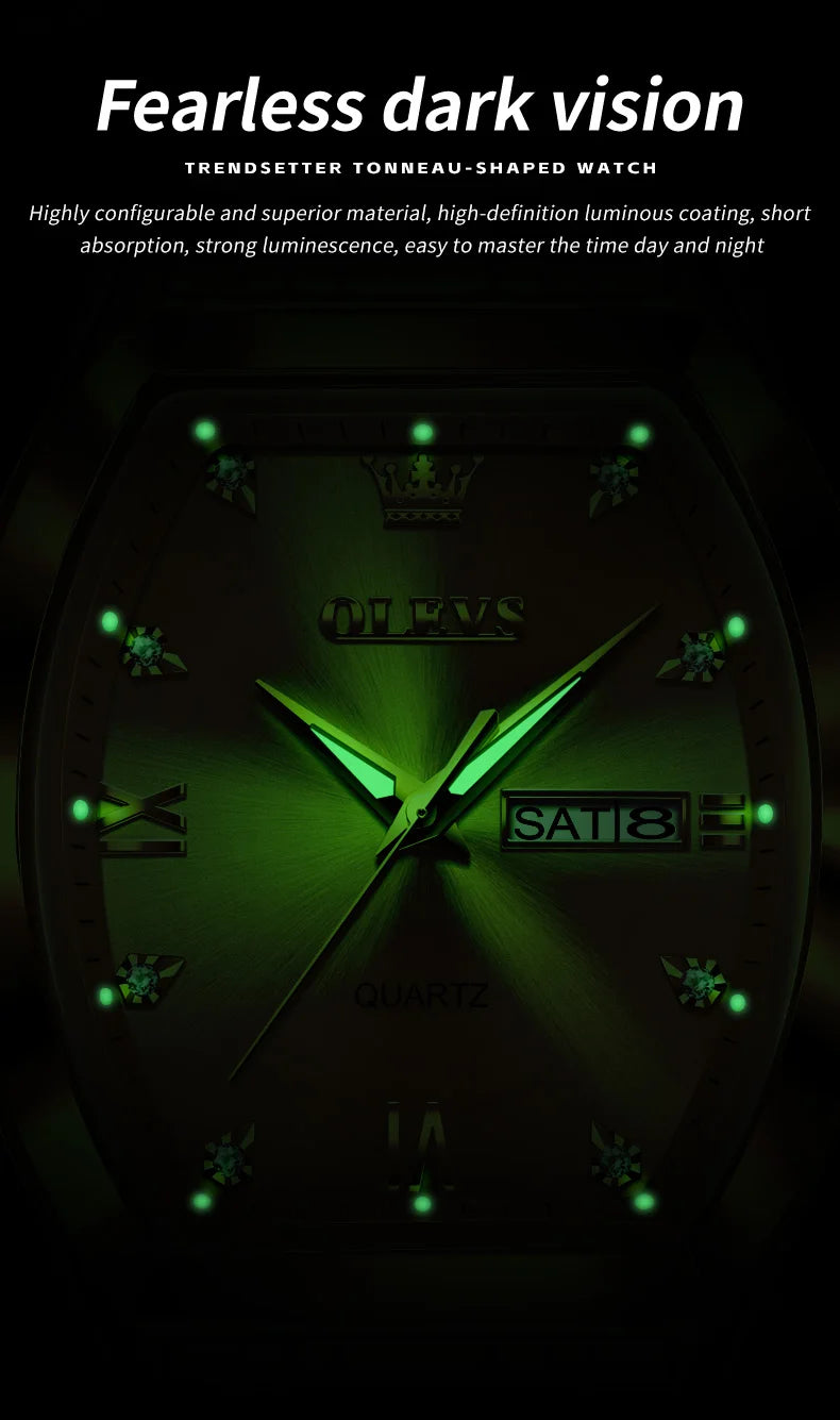 Luxury 🔥🔥 OLEVS 5528 Mens Watch Original Brand Business Quartz Watch Waterproof Luminous Watch For Man