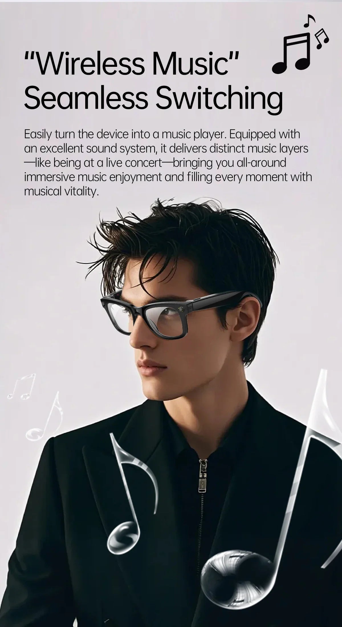 AI Smart Glasses 1080P HD Camera Recording 13MP Lens Real Time Translation GPT Voice Assistant Anti Shake Eyewear Smart Glasses