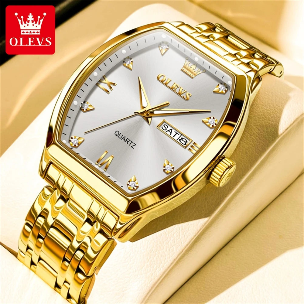 Luxury 🔥🔥 OLEVS 5528 Mens Watch Original Brand Business Quartz Watch Waterproof Luminous Watch For Man