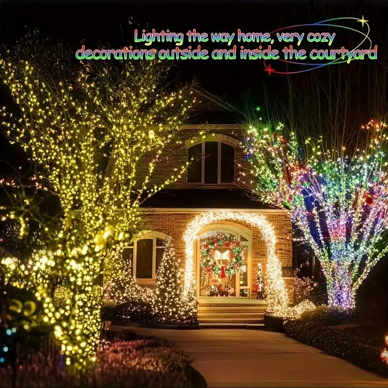 Solar LED String Lights Solar Power Lamp for Patio Tree Christmas Party Wedding Decor Outdoor Lighting Fairy Lights