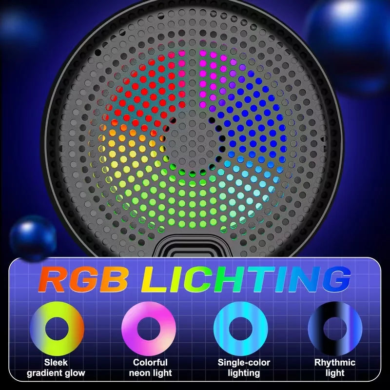 Wireless Bluetooth speaker, lightweight and portable, 300mAh battery, plays loud stereo sound, powerful deep bass