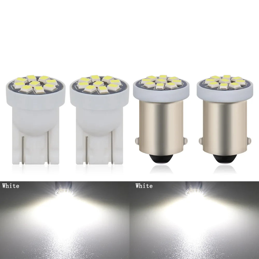 10PCS #555 AC DC 6V 6.3V Pinball Led Bulb 158 192 168 194 T10 Arcade Machine Game Car Light Flashlight White Blue Red Ice Blue