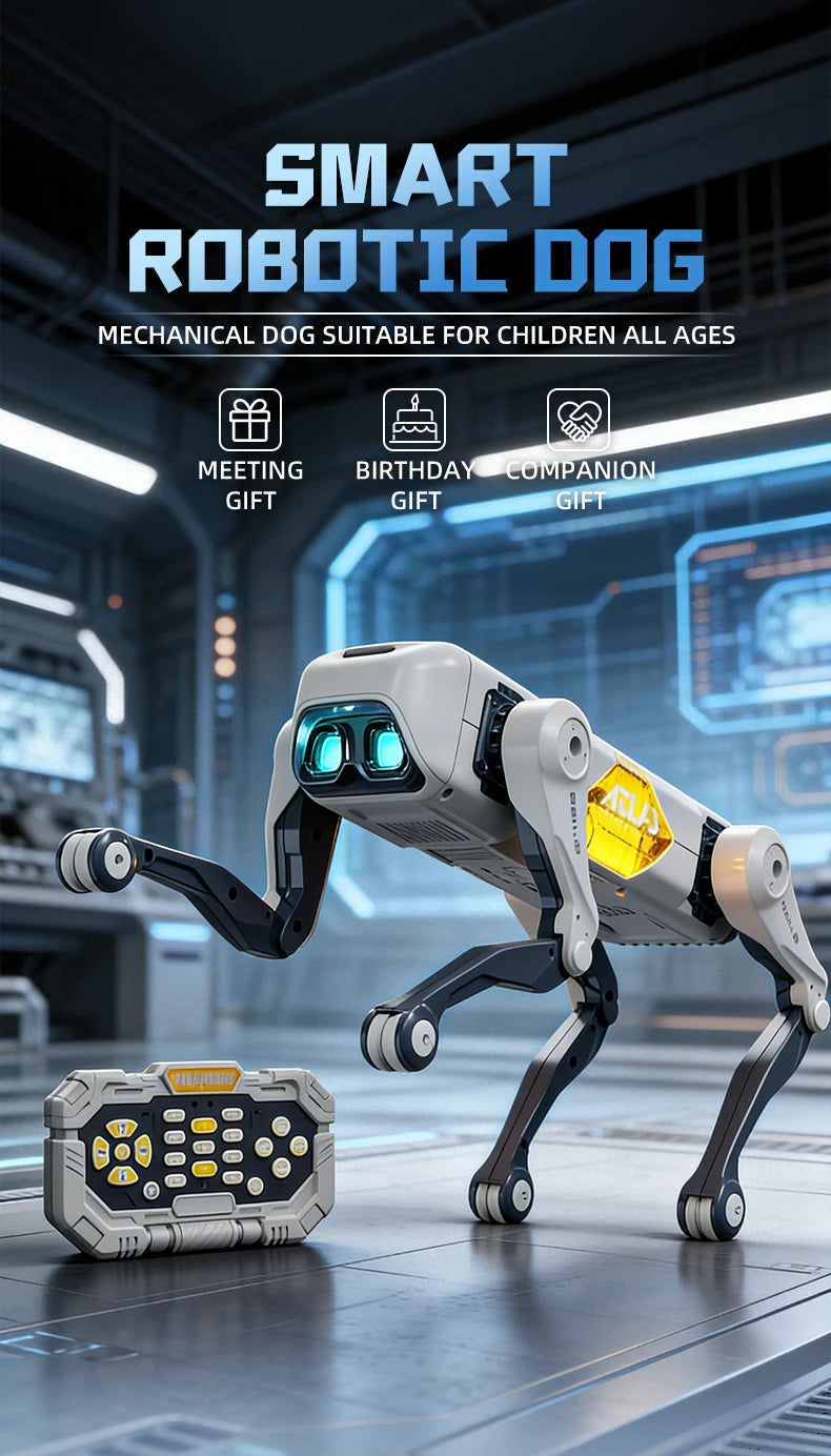NEW AI RC Smart Robot Dog, Voice & APP Control, Programming, Dancing, Singing, 1200mAh Battery，for Kids Gift & Companion