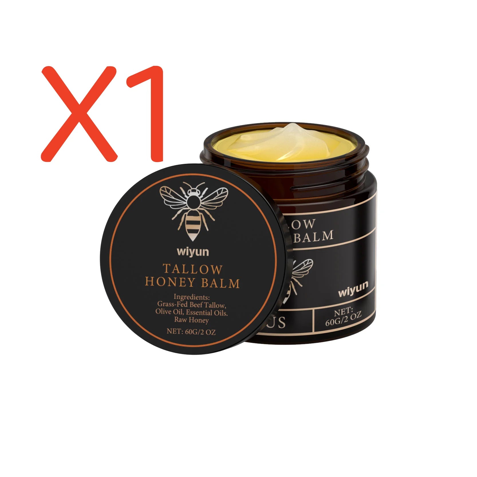 Beef Tallow Honey Moisturizer  Whipped Tallow Face Cream Body Lotion Non Greasy Nourishing Fast Absorption Skin Care