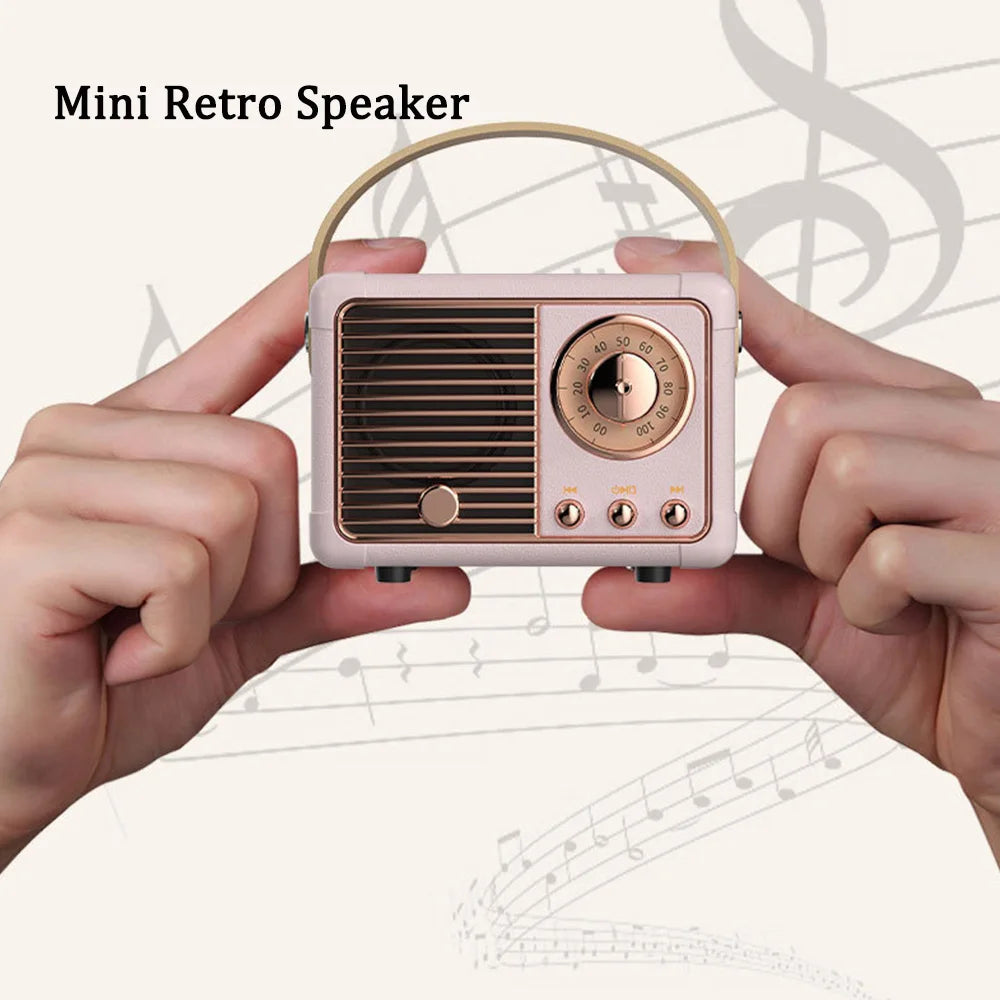 Wireless Bluetooth Speaker Sound Stereo Portable USB Charging Mini Speakers Travel Music Player Retro Music Box Dropshipping