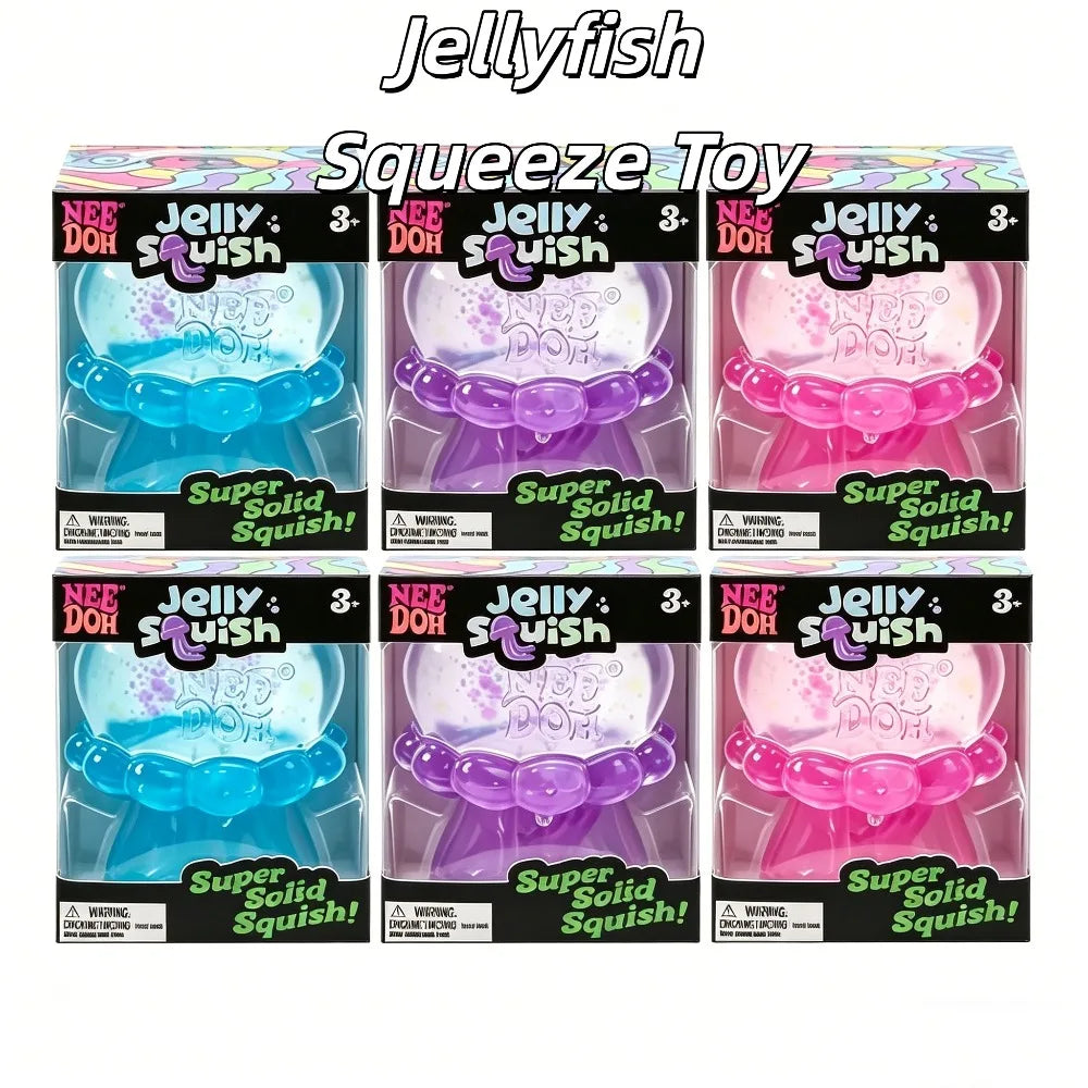 Jellyfish Squish Toy, Soft and Squishy Sensory Toy for Stress Relief, Popular Gift for All Ages