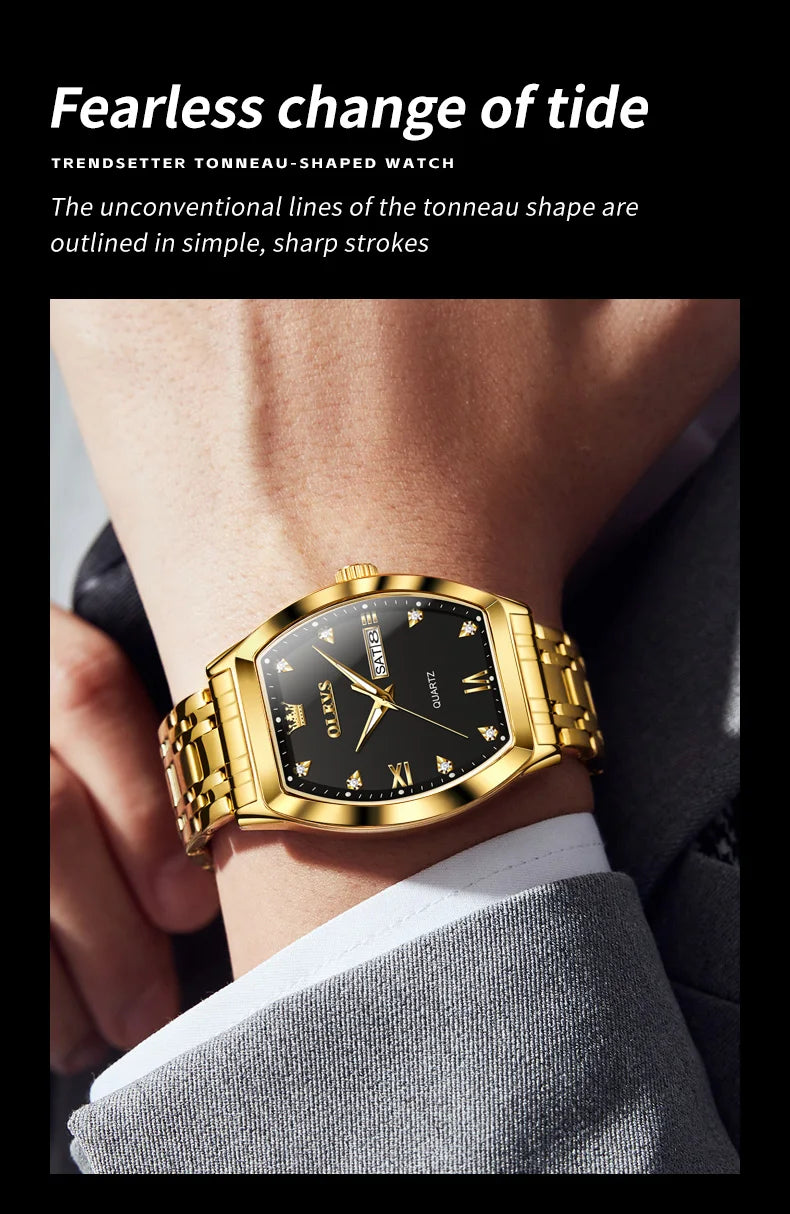 Luxury 🔥🔥 OLEVS 5528 Mens Watch Original Brand Business Quartz Watch Waterproof Luminous Watch For Man