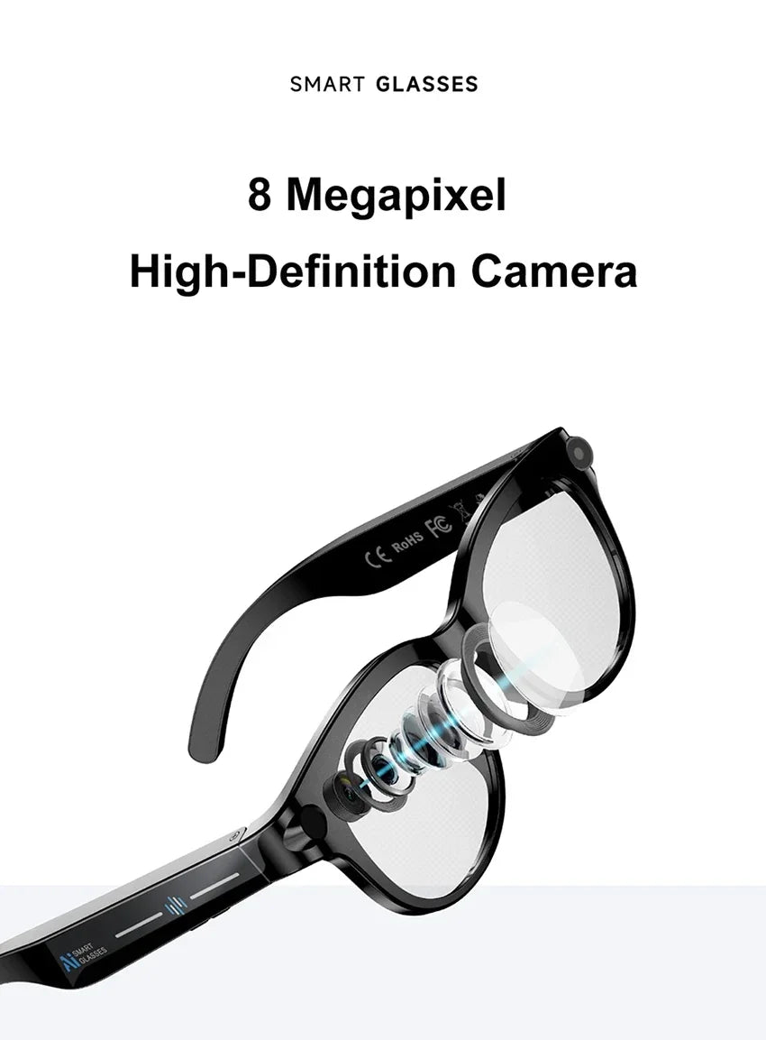 Xiaomi Smart AI Glasses 800W Shooting Camera HD Photo Video Voice Call Translation Waterproof Bluetooth AI Motorcycle Glasses