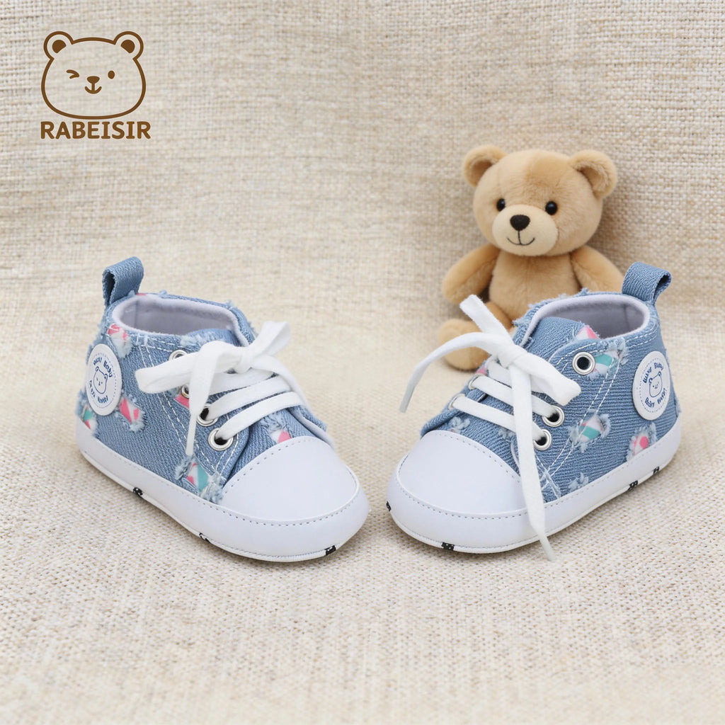Spring and Autumn Boys' Baby Shoes, Baby Step Shoes, 0-1 Year Old Boys' Baby Canvas Shoes