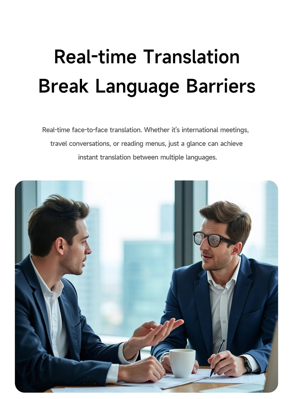 2026 New AI Smart Glasses for Men Women HD Camera 1080P Video AI Voice Assistant Translation Music Playback Bluetooth Calling