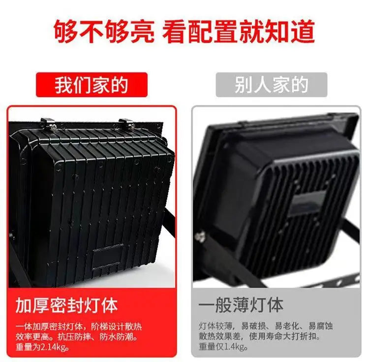 Solar Flood Lights 50-500W Solar Powered Spotlight Outdoor Waterproof IP67 Villa Street Lighting Adjustable Angle Remote Control