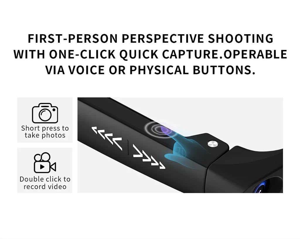 2026 New AI Smart Glasses 800W HD Supports Live Broadcast Shooting and Recording Audio and Video Call Translation Smart Glasses