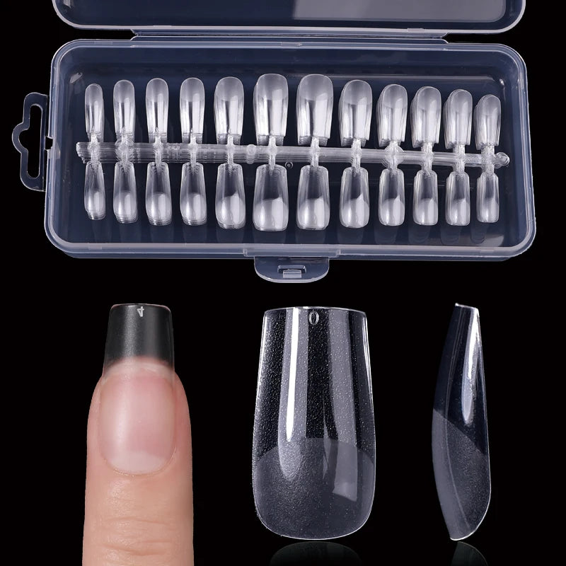 Nail Press on Tips  Short Artificial American Capsules Long Soft Gel Almond