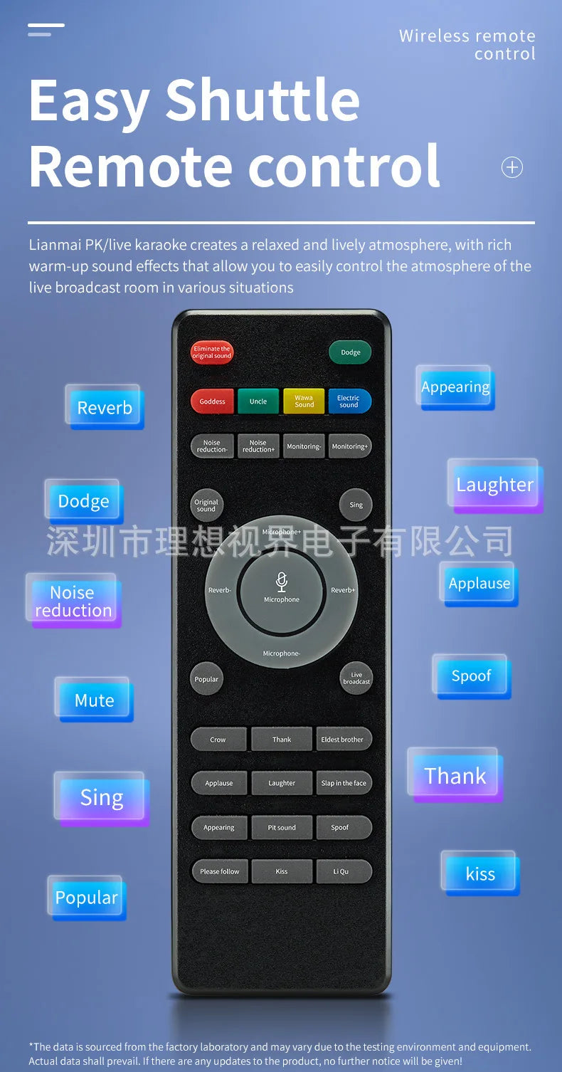 The all-in-one headset and microphone live streaming kit has a built-in microphone and ear return for overseas Tiktok live strea