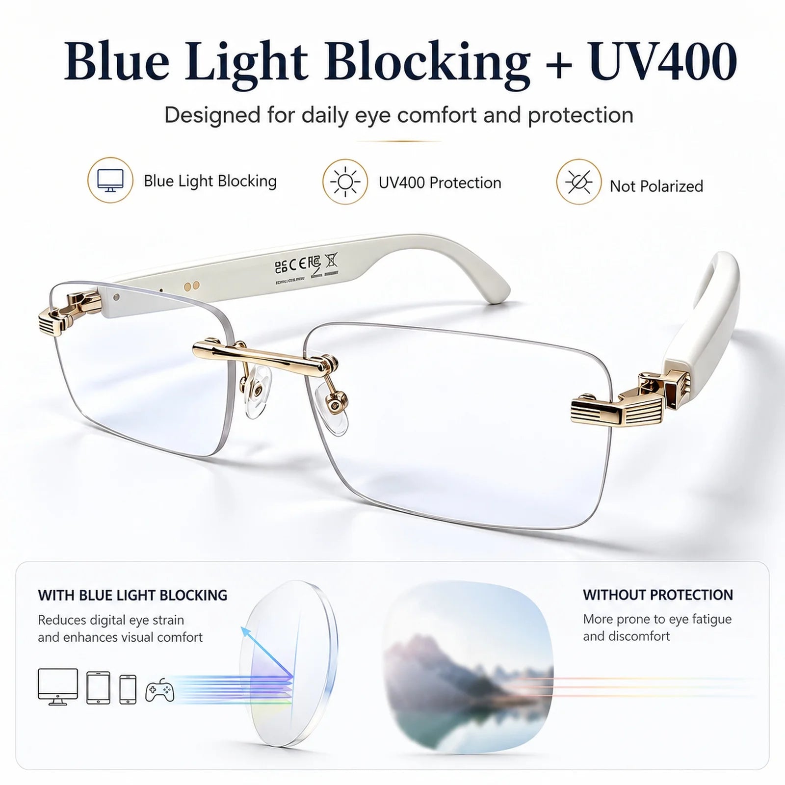 AI Smart Bluetooth Glasses Sunglasses Smartglasses Open Ear Audio Dual Mic ENC Photochromic UV400 Blue Light for Driving Use