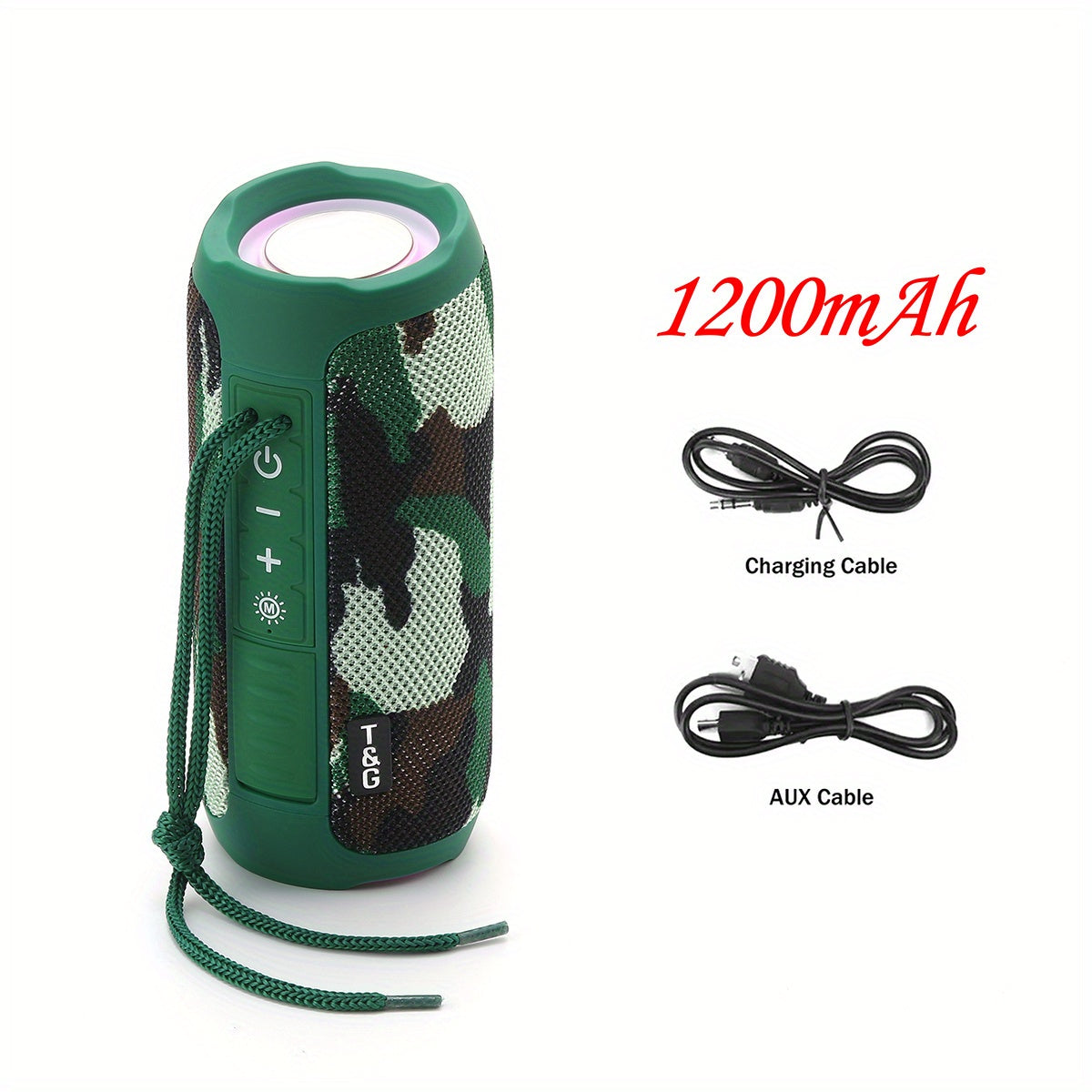 T&G227 Wireless Bluetooth Speakers Portable BT Speaker With Stereo Sound & IPX6 Waterproof Showerproof For Party Beach Camping