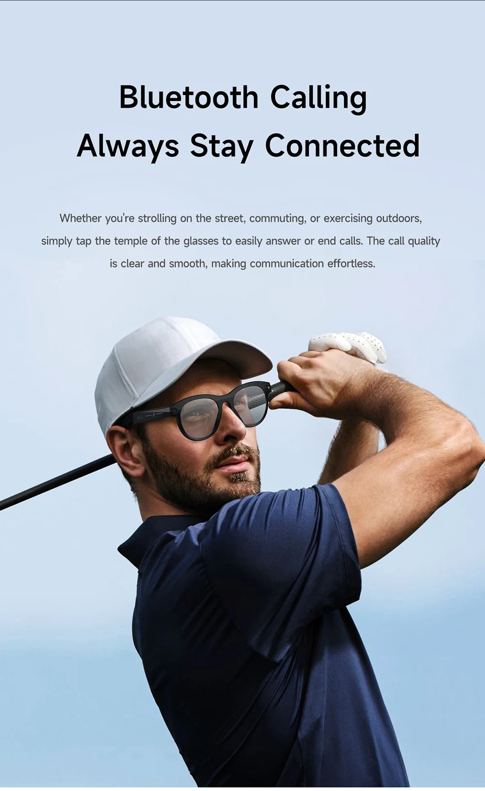 2026 New AI Smart Glasses for Men Women HD Camera 1080P Video AI Voice Assistant Translation Music Playback Bluetooth Calling