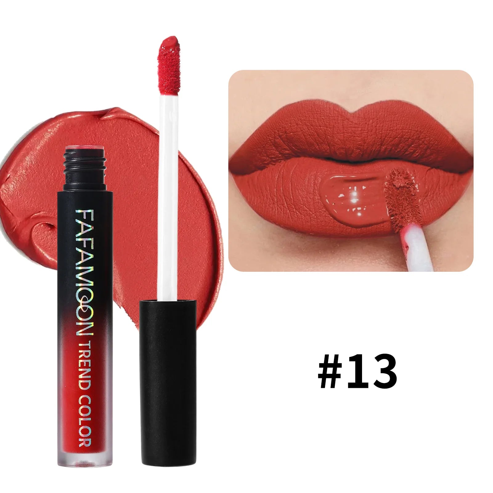 Non Stick Cup Liquid Lipstick 18 Colors Nude Pigment Lasting Lip Gloss Matte Finish Resistant To Fading Waterproof Lip Cosmetics