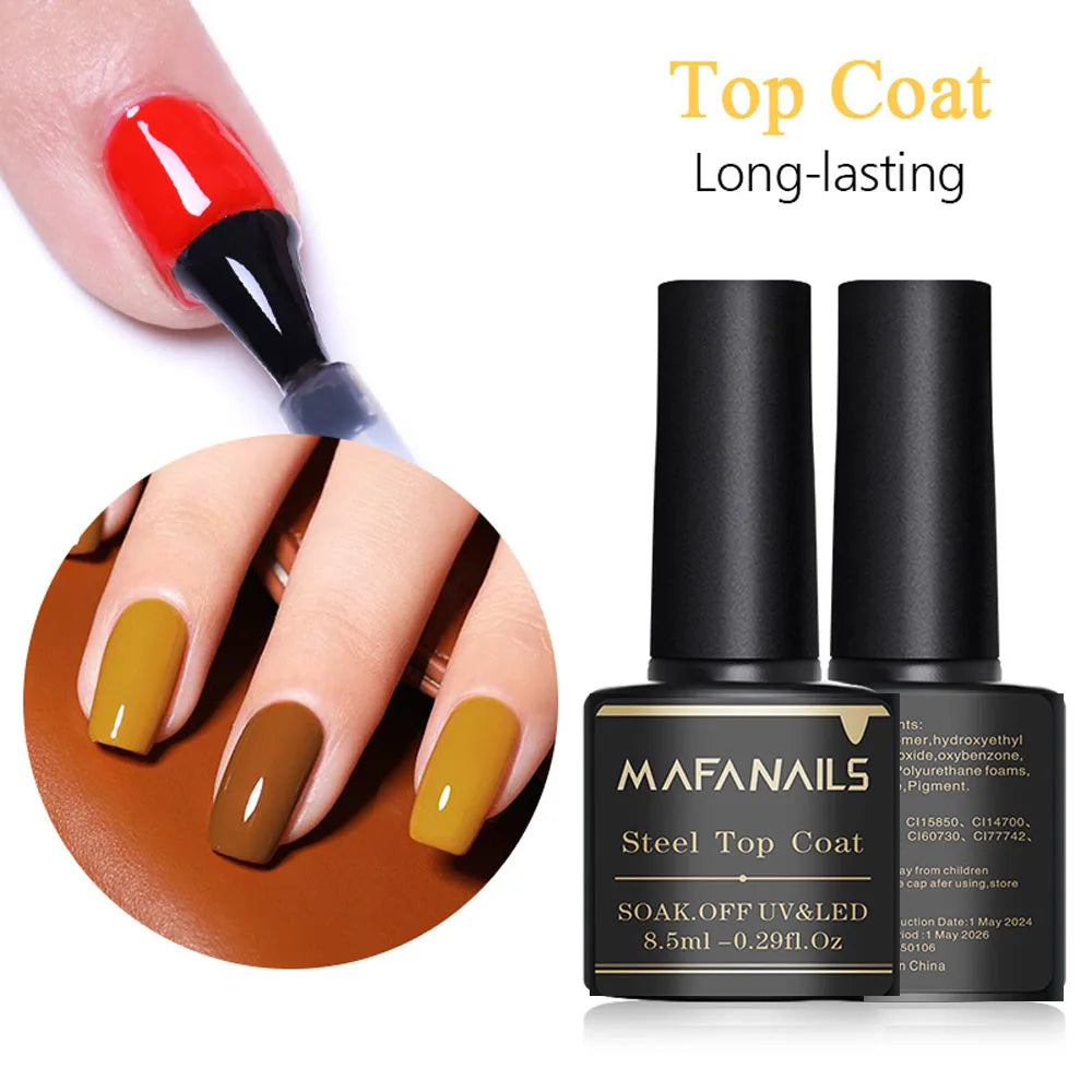 1bottle Matte Gel Top Coat - 8.5ML No Wipe Matte Top Coat UV Soak Off Nail Lamp Polish Finish Long Lasting Matte Nail Gel Polish