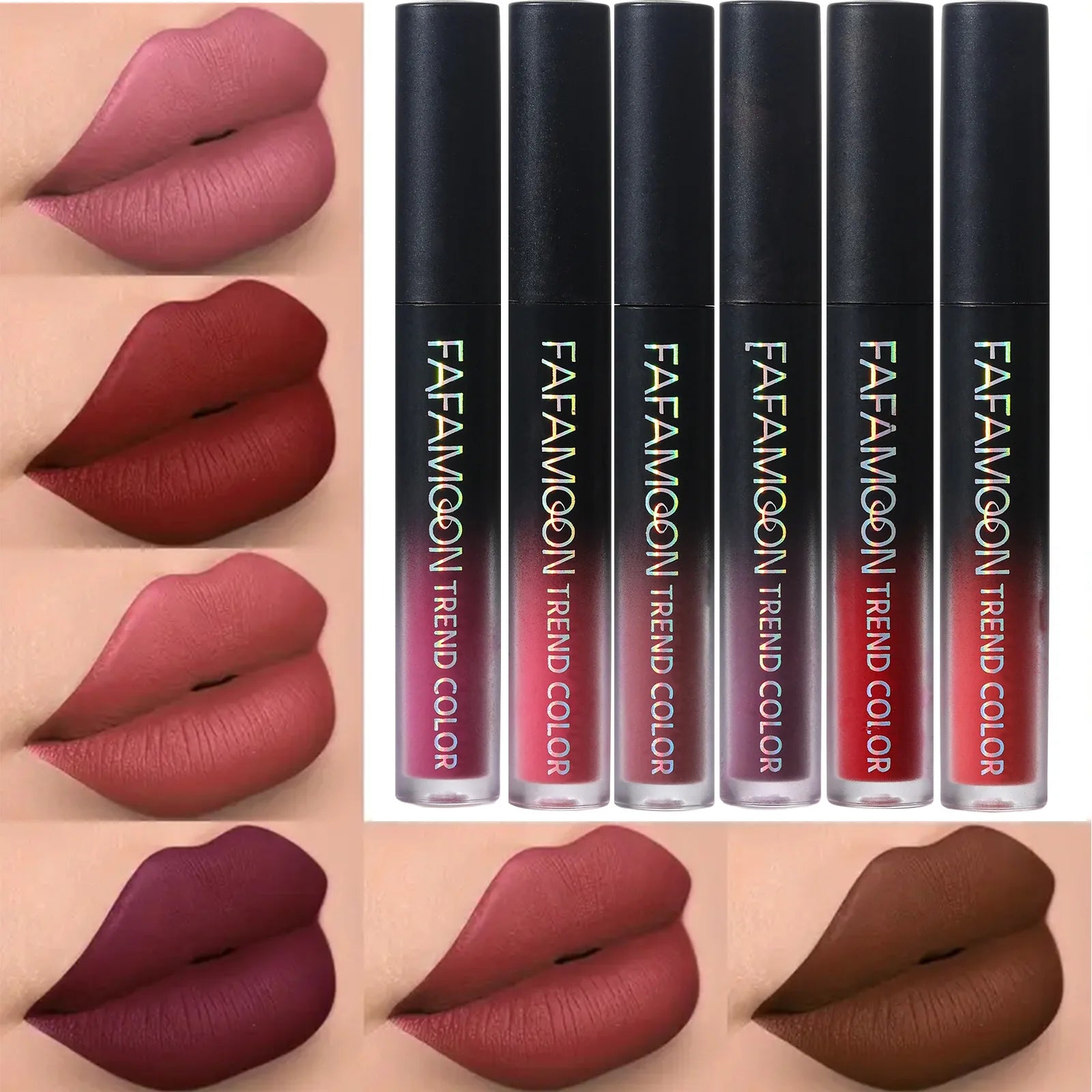 Non Stick Cup Liquid Lipstick 18 Colors Nude Pigment Lasting Lip Gloss Matte Finish Resistant To Fading Waterproof Lip Cosmetics