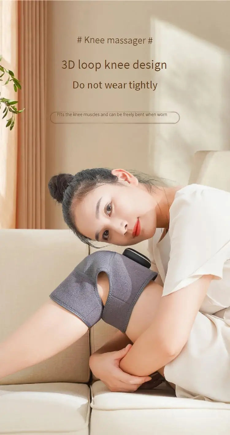 2026/Best sales Wireless Knee Massager Hot Compress for Effective Physiotherapy and Pain Relief