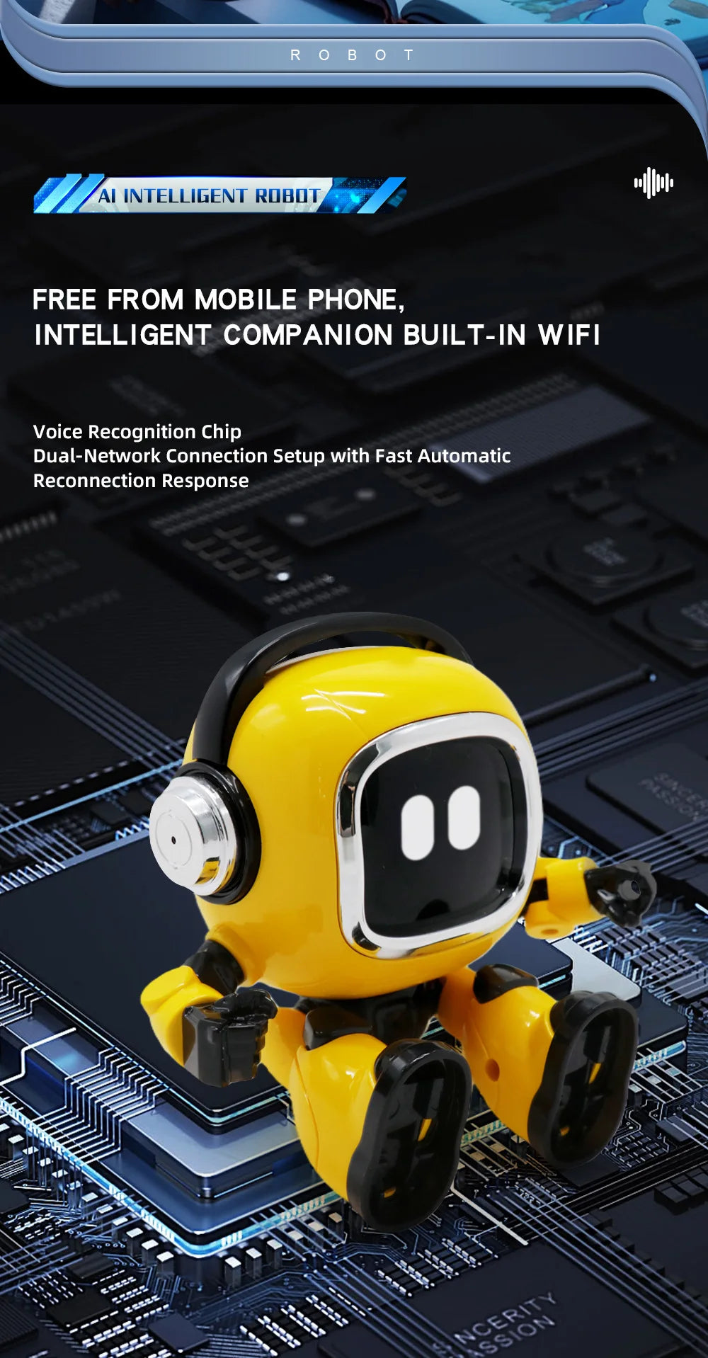 Deepseek Smart Ai Voice Rc Robot Voice Control Life Assistant Interactive Daily Life Helper Toy For Boys Kids Play Companion