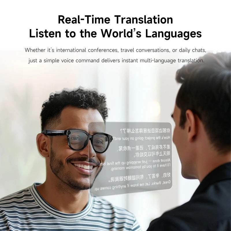 2026 AI Smart Glasses AI Translation Sunglasses Bluetooth Calling Music Player Camera Control Vedio Recording Glasses Men Women