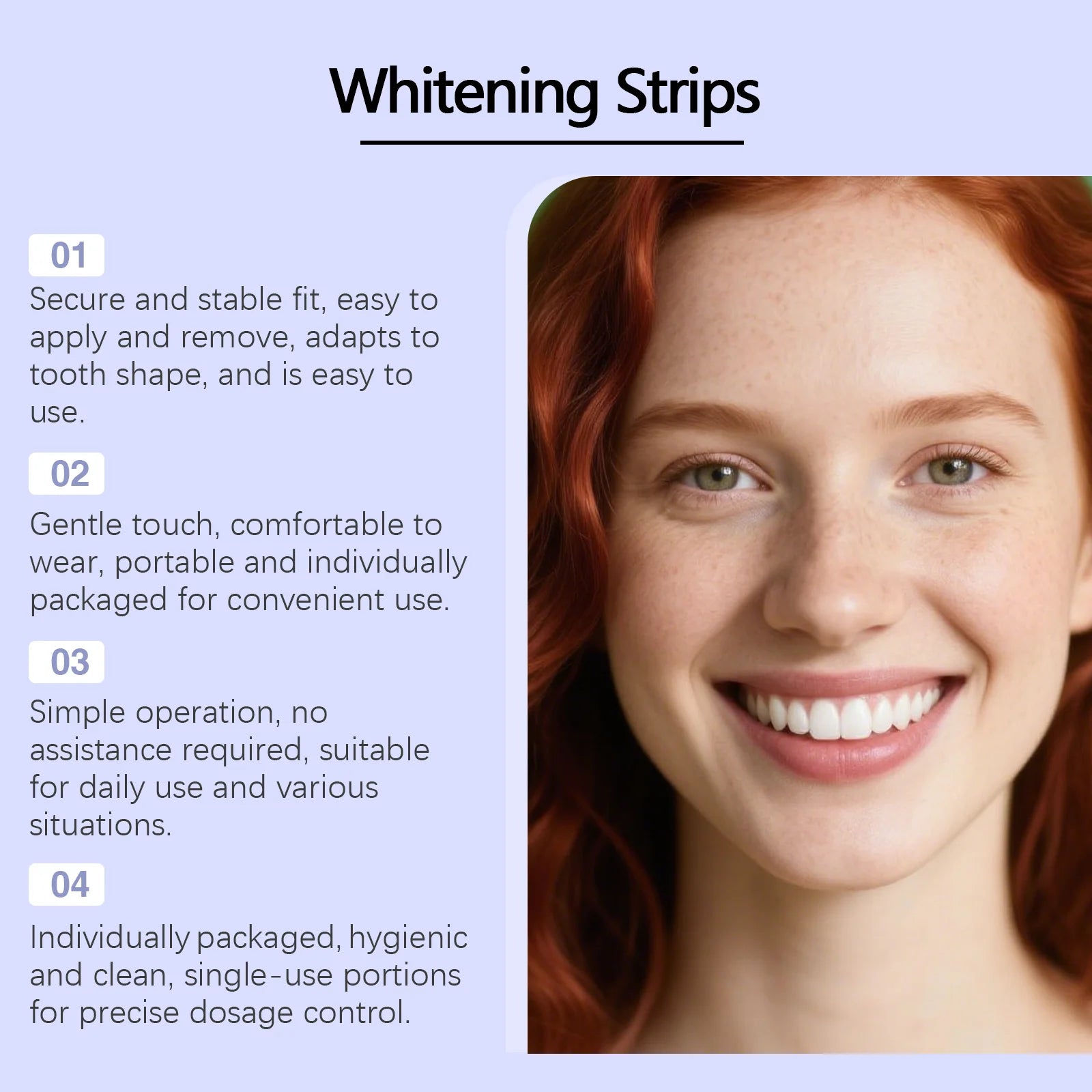 Purple Teeth Whitning Strips Oral Hygiene Mint FreshTooth Brightening Patches