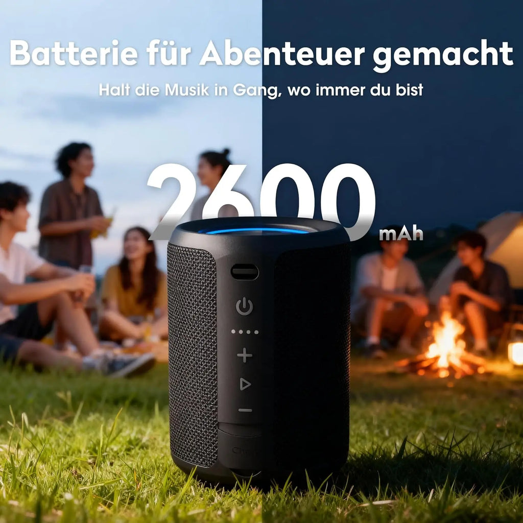 OHAYO Bluetooth Speaker Wireless with Stereo Sound, 15W Bluetooth 5.3 Speaker with TWS Pairing, AUX & USB Input, IPX7 Waterproof