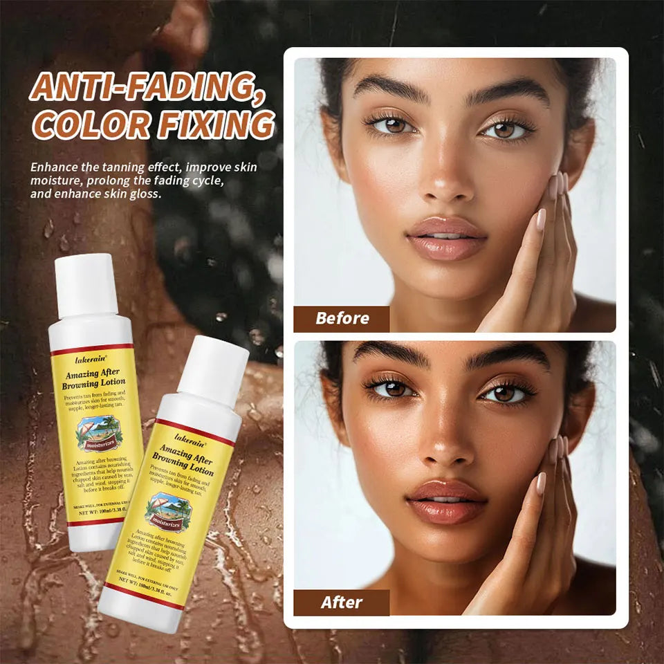 Tanning Body Lotion Long Lasting Waterproof Sweat-proof Tanning Booster Lotion Non-greasy Natural Self Tanner Lotion Makeup