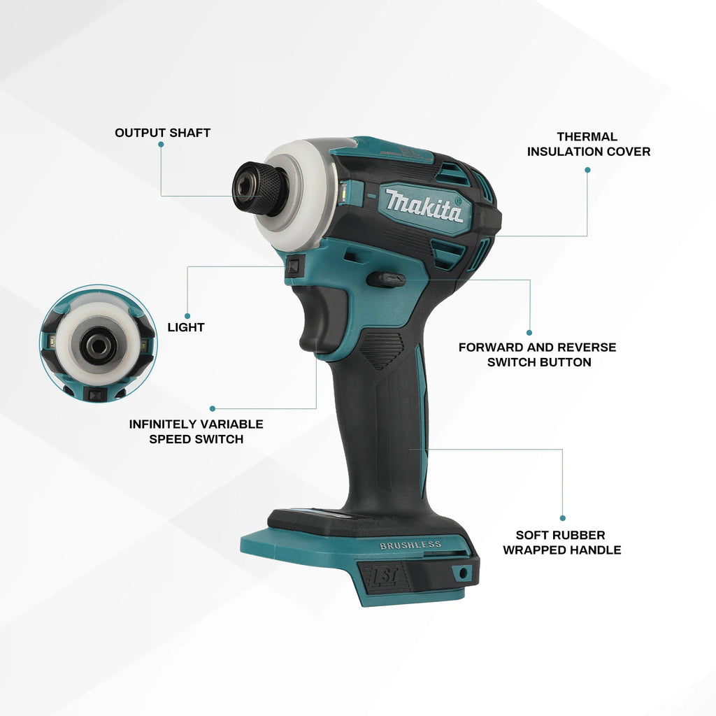 Makita DTD172 Professional Impact Driver 180N·m Max Torque Ideal For Heavy-duty Woodworking And Construction Projects tools