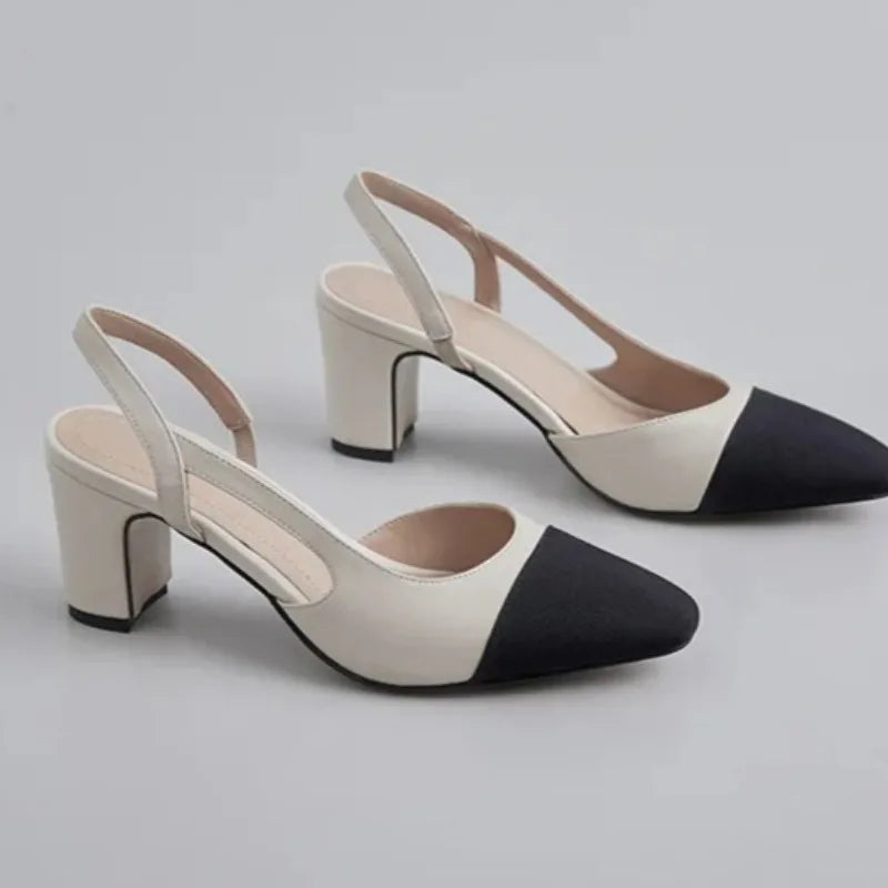 2026 New Womens Shoes Fashion Square Head High Heeled Sandals for Woman Elegant French Casual Shoes Designer Shoes Zapatos Mujer