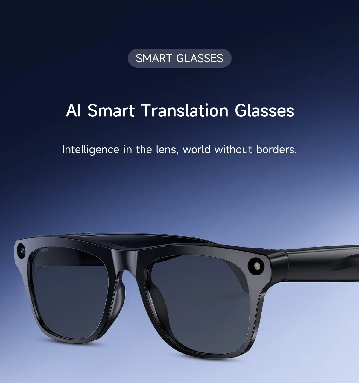 2026 New AI Smart Glasses Anti-Shake Photography AI Interaction Calling Listening to Music Translation Fashionable Smart Glasses