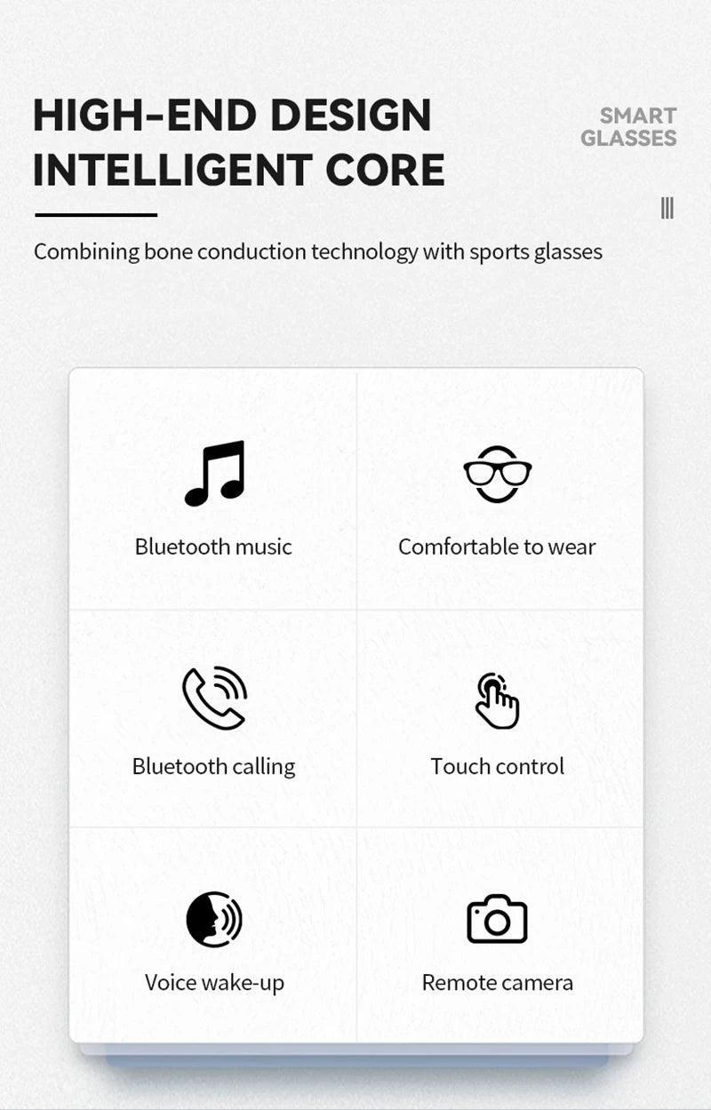AI Smart Glasses Translation Hands-Free Calling AI Chat Logging Music Playback Men Bluetooth Sunglasses Touch Control Camera
