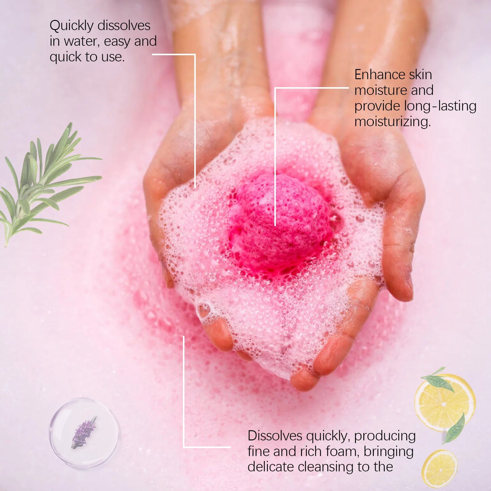 6pcs Fragrant Bath Bombs Moisturize Skin Exfoliating Deep Cleansing Body Relaxing Spa Stress Relief Handmade Natural Bath Ball