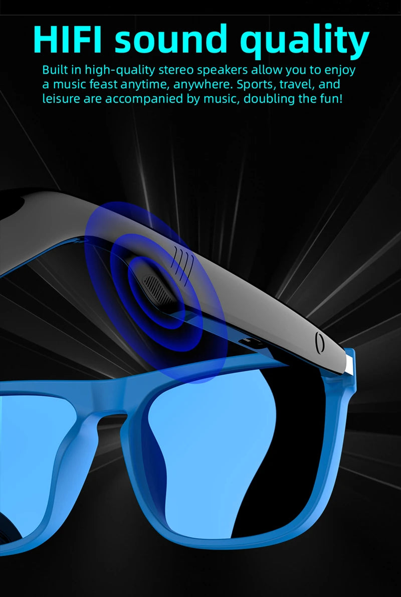 Lenovo AI Intelligent Sunglasses For Men And Women Polarized Anti Uv Sunglasses Air Conduction AI Intelligent Glasses