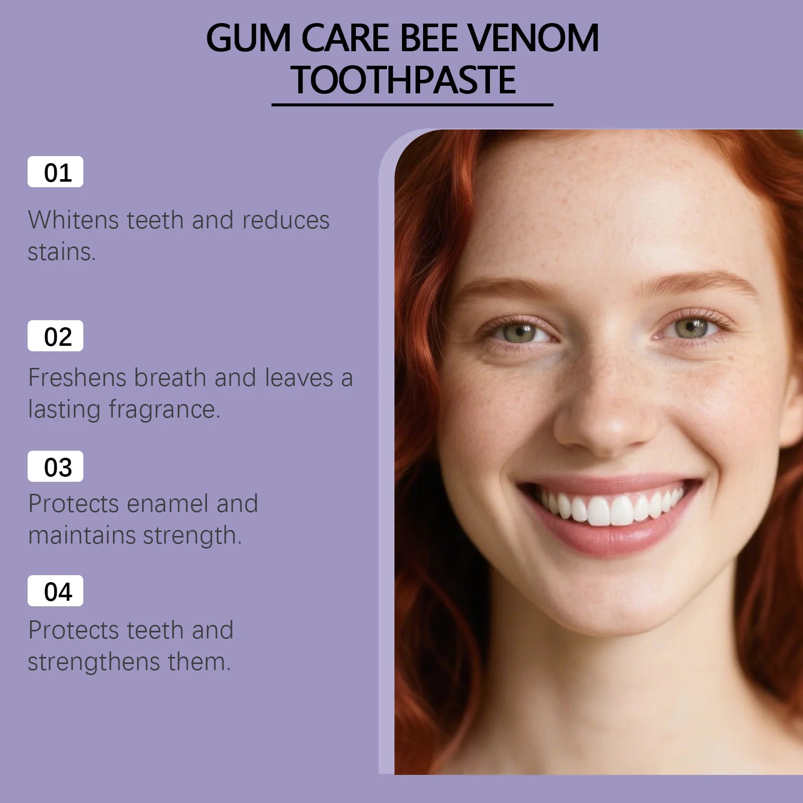 Bee Venom Toothpaste Teeth Brightening Gum Restoration Enamel Protection Sensitive Teeth Improve Plaque Stains Fresh Breath
